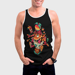 Майка-безрукавка мужская CRASH BANDICOOT ЛИС, цвет: 3D-белый — фото 2