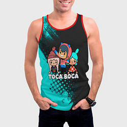 Майка-безрукавка мужская Toca Boca Рита и Леон, цвет: 3D-красный — фото 2