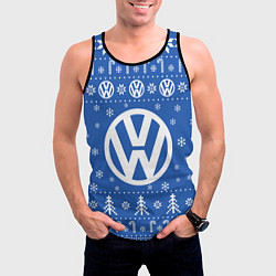 Майка-безрукавка мужская Volkswagen Новогодний, цвет: 3D-черный — фото 2