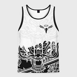Майка-безрукавка мужская WALHALLA TEAM НА СПИНЕ БЕЛЫЙ ДРАКОН, цвет: 3D-черный