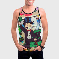 Майка-безрукавка мужская Alec Monopoly ART, цвет: 3D-черный — фото 2