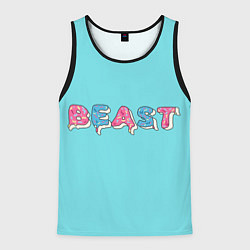 Майка-безрукавка мужская Mr Beast Donut, цвет: 3D-черный