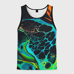 Майка-безрукавка мужская Огни большого города, цвет: 3D-черный