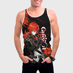 Майка-безрукавка мужская GENSHIN IMPACT ДИЛЮК DILUC, цвет: 3D-белый — фото 2