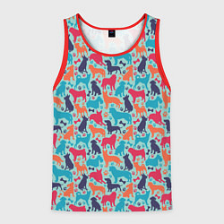 Майка-безрукавка мужская Собаковод разные породы собак, цвет: 3D-красный