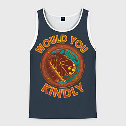 Майка-безрукавка мужская Would you kindly, цвет: 3D-белый