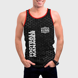 Майка-безрукавка мужская ФУТБОЛ МЕНЕДЖЕР Соты, цвет: 3D-красный — фото 2