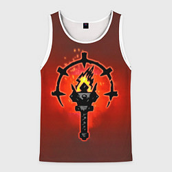 Майка-безрукавка мужская Darkest Dungeon Факел, цвет: 3D-белый