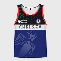 Майка-безрукавка мужская FC Chelsea London ФК Челси Лонон, цвет: 3D-красный