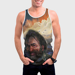 Майка-безрукавка мужская Disco Elysium Harrier Du Bois, цвет: 3D-белый — фото 2