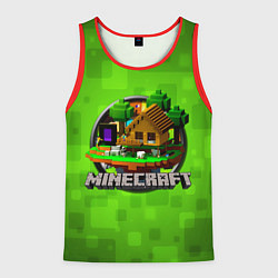 Майка-безрукавка мужская Minecraft Logo Green, цвет: 3D-красный