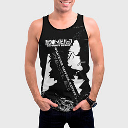 Майка-безрукавка мужская Ичиго, Бякуя, Тосиро и Гин - Bleach, цвет: 3D-черный — фото 2