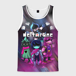 Майка-безрукавка мужская DELTARUNE ГЕРОИ В БОЙ!, цвет: 3D-белый