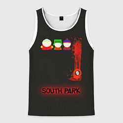 Майка-безрукавка мужская Южный парк главные персонажи South Park, цвет: 3D-белый