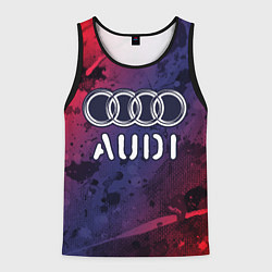 Майка-безрукавка мужская AUDI Audi Краски, цвет: 3D-черный