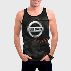 Майка-безрукавка мужская Nissan xtrail, цвет: 3D-черный — фото 2