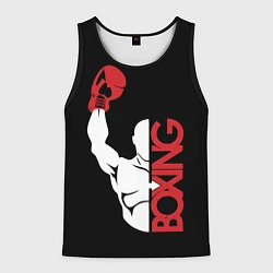 Майка-безрукавка мужская Бокс Boxing, цвет: 3D-черный