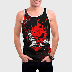 Майка-безрукавка мужская SAMURAI CYBERPUNK 2077 LOGO, цвет: 3D-белый — фото 2