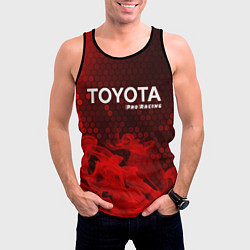 Майка-безрукавка мужская ТОЙОТА Pro Racing Огонь, цвет: 3D-черный — фото 2