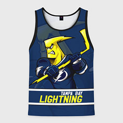 Майка-безрукавка мужская Тампа-Бэй Лайтнинг, Tampa Bay Lightning, цвет: 3D-черный