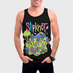Майка-безрукавка мужская Slipknot cuties, цвет: 3D-черный — фото 2