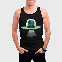 Майка-безрукавка мужская Инопланетный гость, цвет: 3D-черный — фото 2