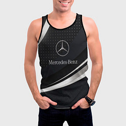 Майка-безрукавка мужская Mercedes-Benz Sport, цвет: 3D-черный — фото 2