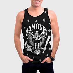 Майка-безрукавка мужская Ramones Рамонес, цвет: 3D-черный — фото 2