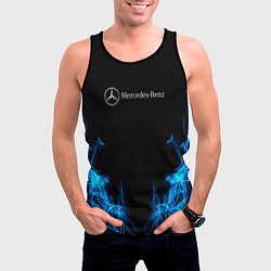 Майка-безрукавка мужская Mercedes-Benz Fire, цвет: 3D-черный — фото 2