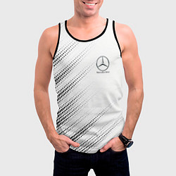 Майка-безрукавка мужская Mercedes-Benz - White, цвет: 3D-черный — фото 2