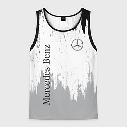 Майка-безрукавка мужская Mercedes-Benz - Текстура, цвет: 3D-черный