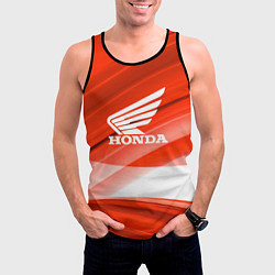 Майка-безрукавка мужская Honda logo auto, цвет: 3D-черный — фото 2