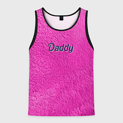 Майка-безрукавка мужская Daddy pink, цвет: 3D-черный
