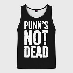 Майка-безрукавка мужская PUNKS NOT DEAD Панки Живы, цвет: 3D-черный