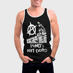 Майка-безрукавка мужская Анархист Панк, цвет: 3D-белый — фото 2