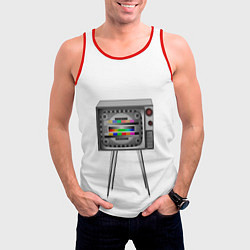 Майка-безрукавка мужская Старый телевизор 2 0, цвет: 3D-красный — фото 2