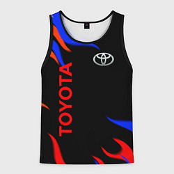Майка-безрукавка мужская Toyota Разноцветный огонь, цвет: 3D-черный