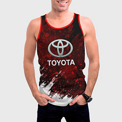 Майка-безрукавка мужская Toyota Вектор, цвет: 3D-красный — фото 2