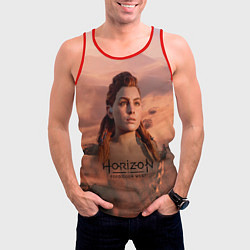 Майка-безрукавка мужская Aloy Horizon Forbidden Zero Dawn, цвет: 3D-красный — фото 2