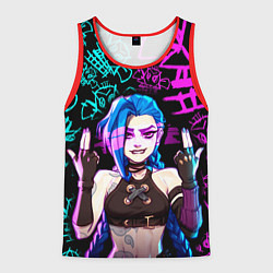 Майка-безрукавка мужская JINX ДЖИНКС NEON PATTERN, цвет: 3D-красный