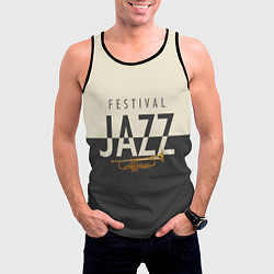 Майка-безрукавка мужская JAZZ FESTIVAL, цвет: 3D-черный — фото 2