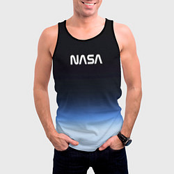 Майка-безрукавка мужская NASA с МКС, цвет: 3D-черный — фото 2