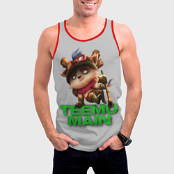 Майка-безрукавка мужская Teemo main, цвет: 3D-красный — фото 2