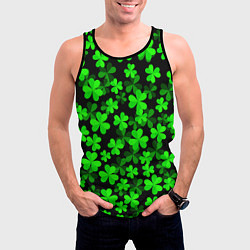 Майка-безрукавка мужская Сlovers Fresh 3D Клевер, цвет: 3D-черный — фото 2