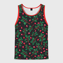 Майка-безрукавка мужская Лепетски и листья, цвет: 3D-красный