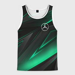 Майка-безрукавка мужская MERCEDES-BENZ AMG NEON STRIPES PETRONAS, цвет: 3D-белый