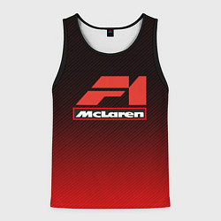 Майка-безрукавка мужская F1 McLaren Red carbone, цвет: 3D-черный