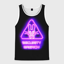 Майка-безрукавка мужская Five Nights at Freddys: Security Breach логотип, цвет: 3D-белый