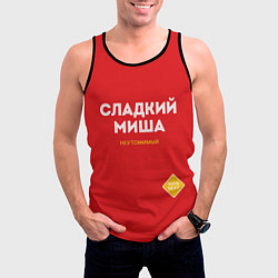 Майка-безрукавка мужская СЛАДКИЙ МИША, цвет: 3D-черный — фото 2