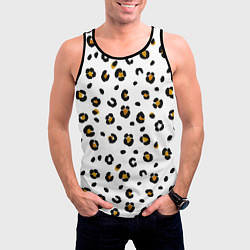 Майка-безрукавка мужская Пятна леопарда leopard spots, цвет: 3D-черный — фото 2